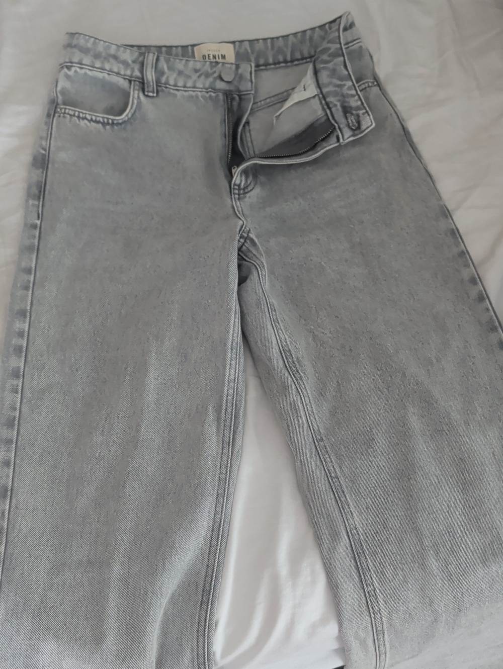 Sezane Gray Wide Leg Jeans Size 36